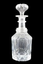 A Victorian cut glass decanter