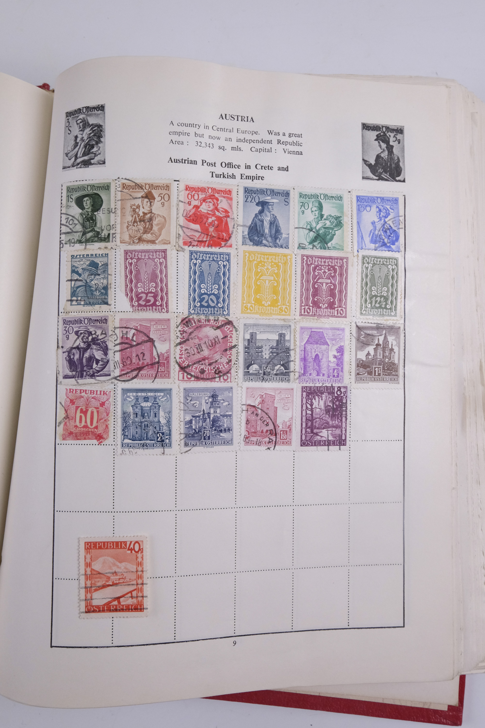 An album of world stamps together with another similar juvenile album, Festival of Britain 1951 - Image 23 of 78