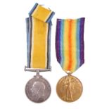 A British War and Victory Medal pair to Pte E A Edwards, 44891, Durham Light Infantry