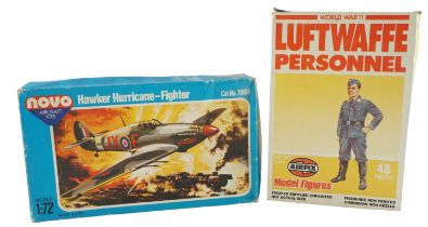 A carton of Airfix HO/OO scale Model Figures of Luftwaffe Personnel, S55, circa 1970s, together with