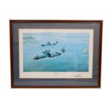 After Robert Taylor, "Sea Harrier", print signed by Tim Gedge, Commanding Officer 800 and 809