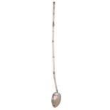 A South American white-metal mate spoon / straw, 22 cm, 7 g