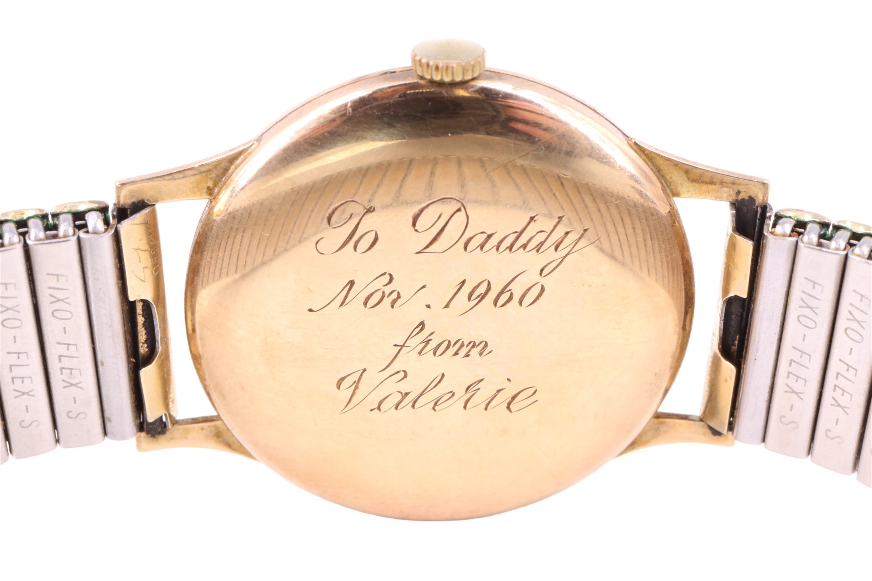 A cased 1960s Accurist 9 ct gold wristwatch, having a crown-wound 21 jewel movement, gilt dauphine - Image 2 of 6