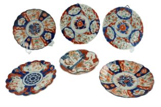 Six various Imari plates, 22 cm x 22 cm largest