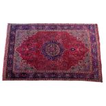 A large Keshan Persian hand-knotted wool-pile rug, 320 x 190 cm
