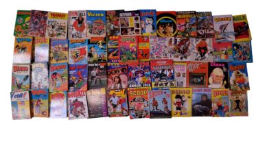 A large quantity of children's annuals including "Beano", "The Sparky", "The Victor", etc