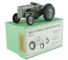 A boxed Brian Norman Farm Miniatures Ferguson TE20 (FM 02) diecast model tractor, with signed and