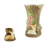 A Sylvac Fauna Royal vase, 68, together with another, smaller, former 18 cm