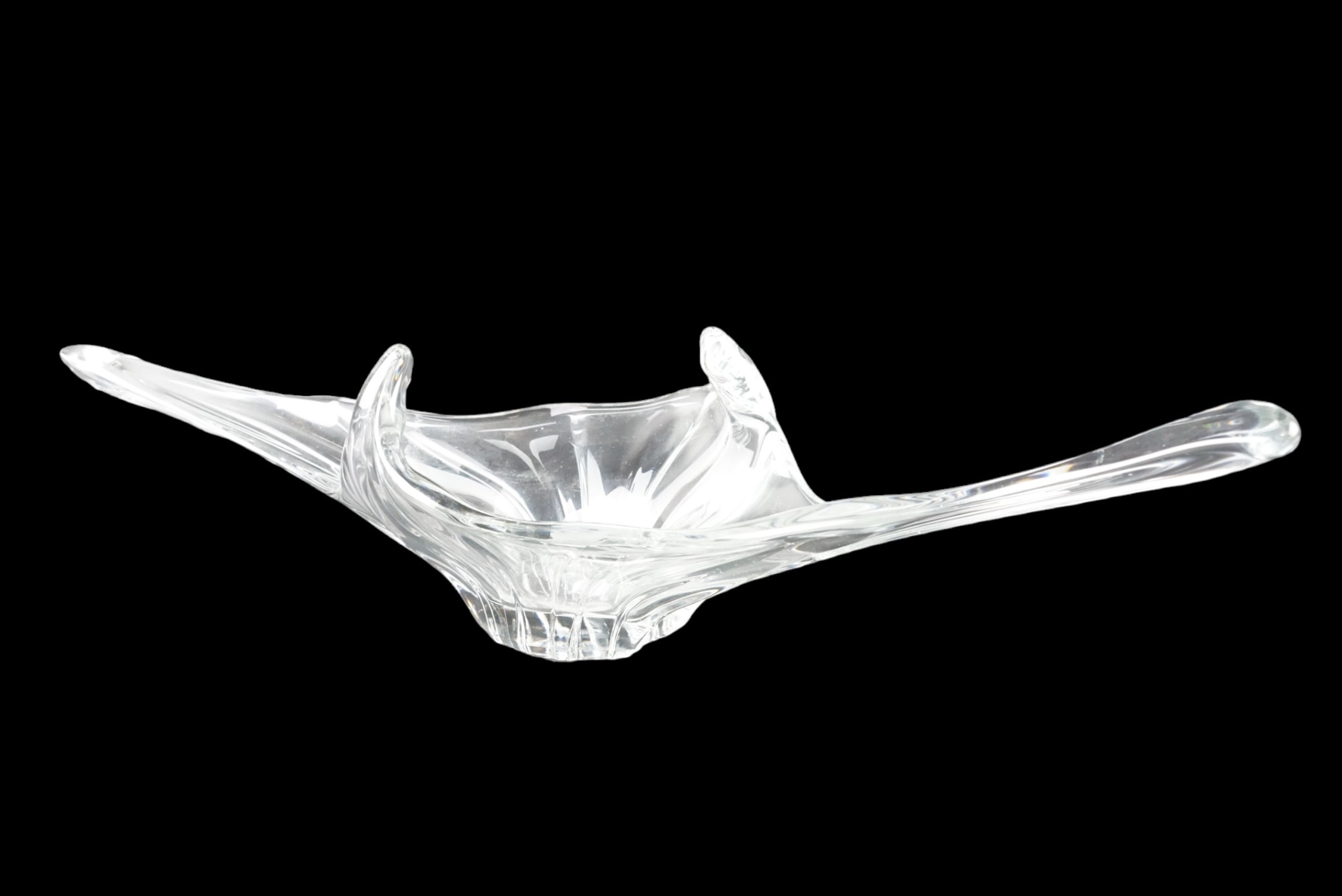 A Murano glass bowl, 23 cm x 9 cm, together with a studio glass bowl, 68 cm x 20 cm x 14 cm - Image 2 of 4