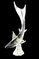 A Murano style glass shark, 36 cm