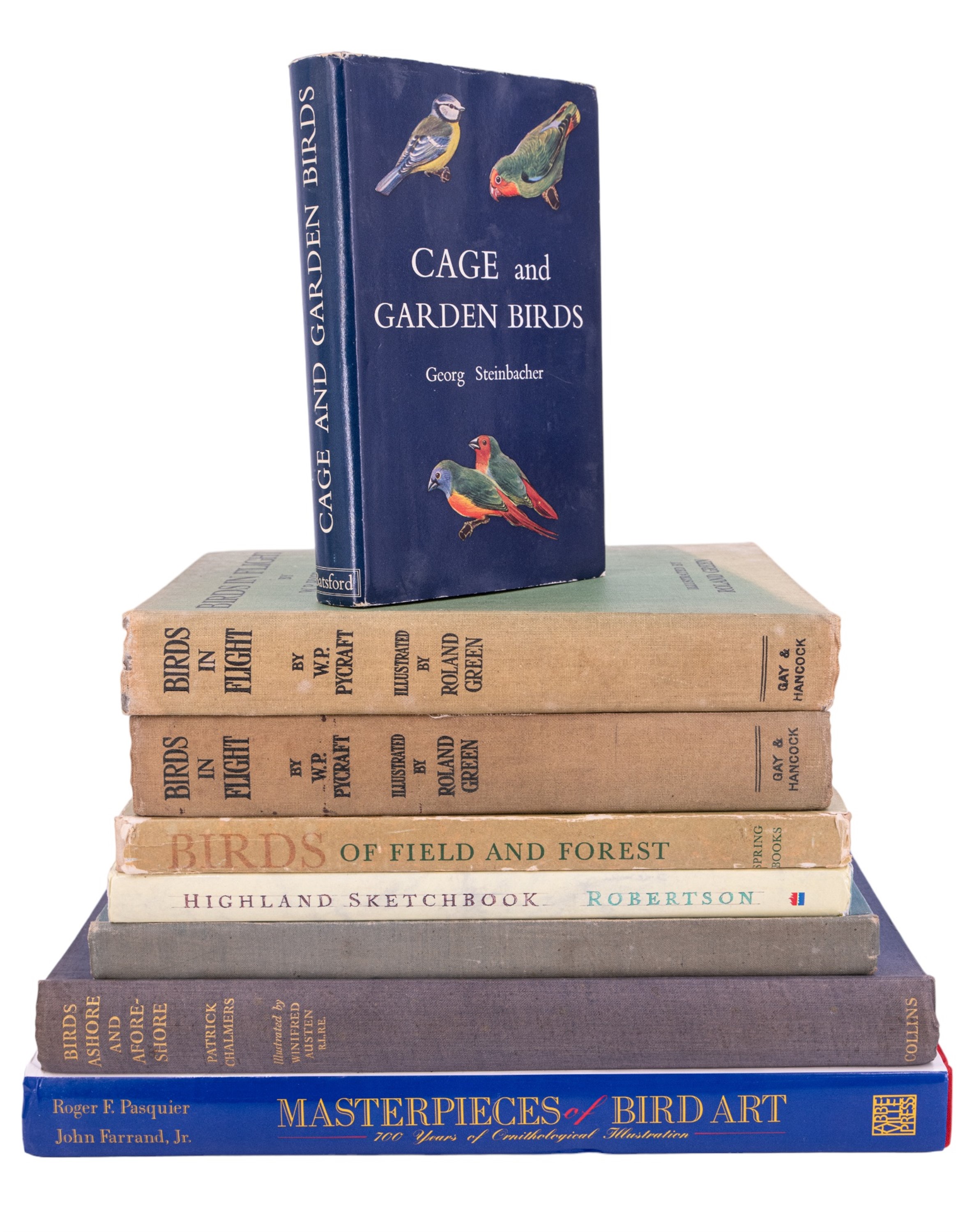 Eight books on Ornithology and Natural History