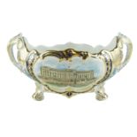 A boxed Spode limited edition QEII Golden Jubilee commemorative twin handled bowl, as-new, width