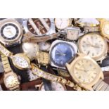 A quantity of vintage and later fashion watches including Oris, Roxedo, Crodel, etc