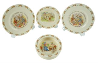 A small group of Royal Doulton Bunnykins dinnerware