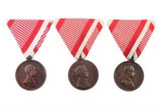 Three Imperial Austrian bronze Medals for Bravery