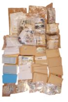 A large quantity of world stamps, including stock cards and loose stamps, etc