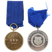 Two Imperial German long service medals
