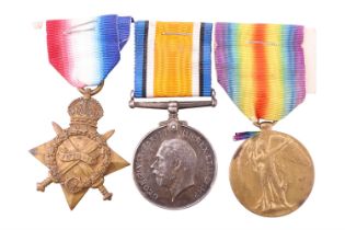 A 1914-15 Star, British War and Victory medals to 10334 Pte A Bowness, Lancashire Fusiliers