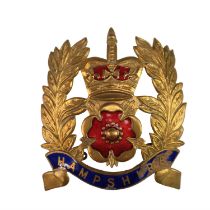 A QEII Hampshire Constabulary / Police sergeant's Custodian helmet plate