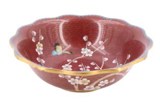 A Chinese cloisonné bowl, 20th Century, 21 cm diameter