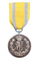 An Imperial German Saxon Friedrich Augustus Medal in silver