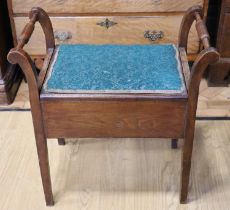 A George V mahogany music stool