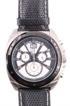 A contemporary Alfa Fereno quartz chronograph stainless steel sports wristwatch, cased