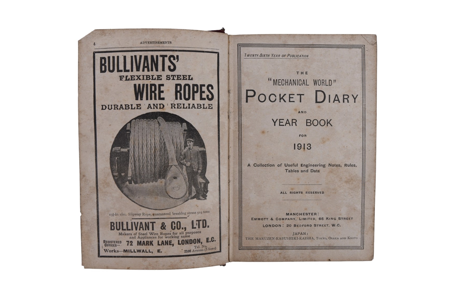 The Mechanical World Pocket Diary and Year Book for 1913, Manchester, LMMott & Co Limited together - Image 4 of 5