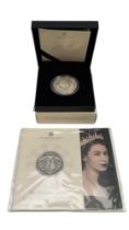 A cased "Her Majesty Queen Elizabeth II 2022 UK 1 oz Silver Proof Coin" together with "The