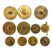 A group of Victorian Thanet Hunt and East Kent Hunt buttons [ fox hunt ]