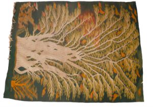 A late 20th Century wool kilim tree of life rug, 235 x 175 cm