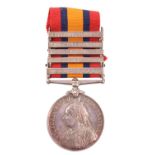 A Queen's South Africa Medal with five clasps to 7318 Pte J Johnston, Volunteer Service Company