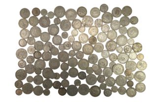 A quantity of pre-1947 silver GB coins, 978 g