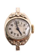 A 1920s Rolex Standard gold-plated wristlet watch, having a crown wound 17 rubies (jewel)