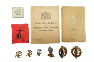 A Second World War ATS insignia and document group, that of W/296954 Kay Britton and comprising an