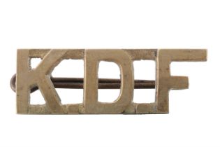 A Kenya Defence Force brass shoulder title