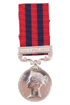 An India General Service Medal with Waziristan 1894-5 clasp to 2650 Pte J Herron, 2nd Battalion