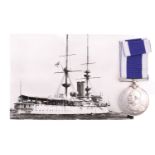 A George V Royal Navy Long Service and Good Conduct Medal to 194705 W H Boasden, PO, HMS Defiance,