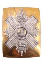 A late 19th / early 20th Century Gordon Highlanders officer's shoulder belt plate
