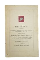 A program booklet from a 1951 Battle of Arnhem commemorative recital of the poem "The Bridge (De