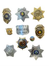 A quantity of US police insignia etc