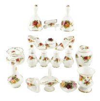 Royal Albert Old Country Rose cruet sets, small ginger jar, vases, etc