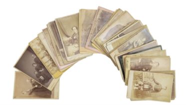 49 Victorian cartes de visite portraying of various ladies and gentlemen including a full length