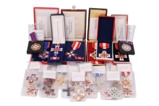 A large collection of post-War German fire service medals