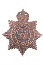 A George VI Royal Ordnance Factories cap badge