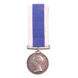 A Victorian Royal Navy Long Service and Good Conduct Medal to Geo Charles. Ldg Sto, HMS Pembroke,