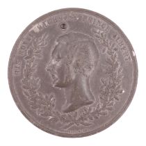 A large Victorian medallion commemorating The Great Exhibition, London, 1851, 73 mm