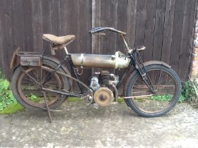 [ Classic cars / motorcycles ] A 1920 Triumph LW ( Lightweight) Motorcycle, having a 225 cc 2-stroke
