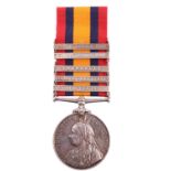 A Queen's South Africa Medal with five clasps to 25355 Tpr A Henthorne, 24th Coy Imp: Yeo: