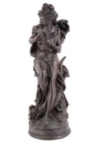 After Albert-Ernest Carrier-Belleuse (French, 1824 - 1887) A bronzed composition sculpture